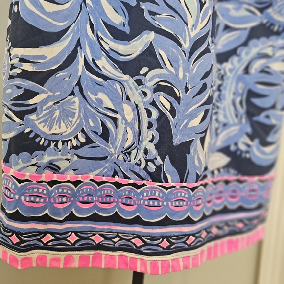 Lilly Pulitzer UPF 50+ ChillyLilly Nadine Dress High Tide You're The Zest LG - Picture 4 of 7